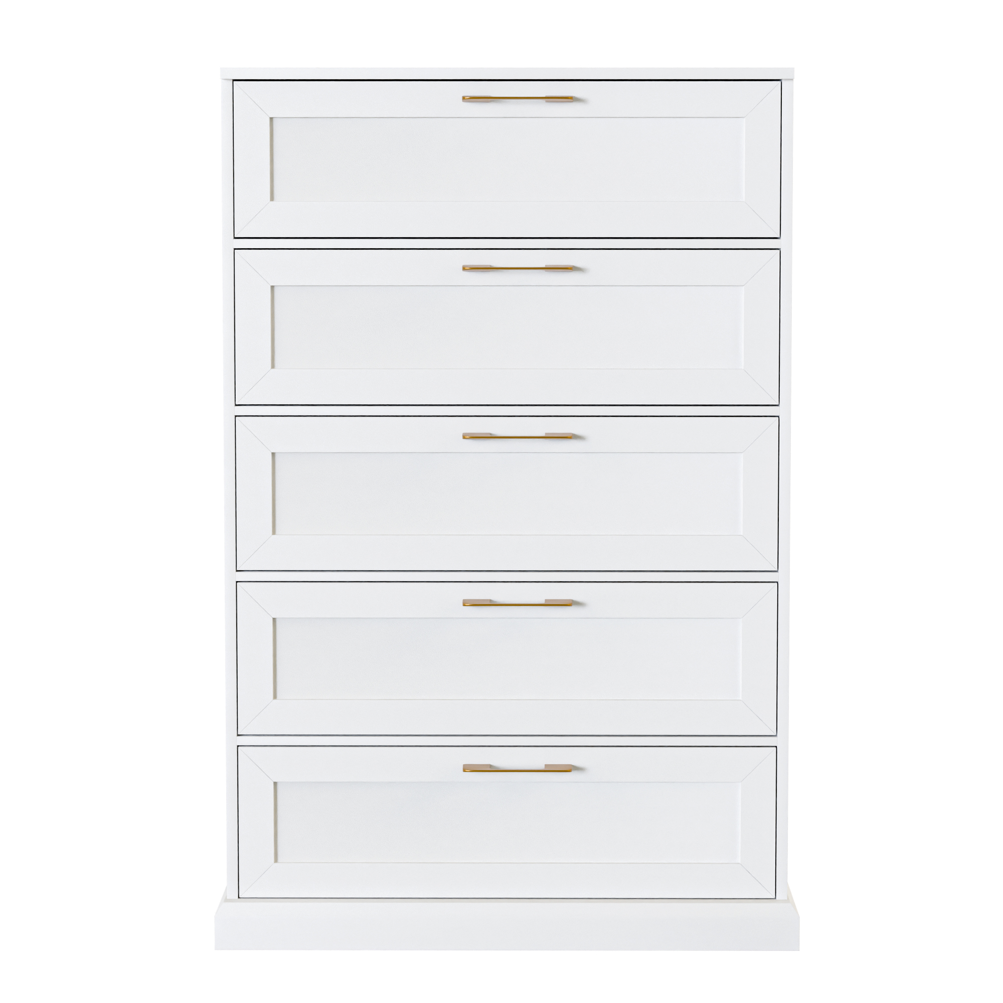 5 Drawer Dresser, 47" Tall Dressers for Bedroom with Anti-Tip Device, Black Dresser Modern Storage Closet with Handle for Hallway,Entryway