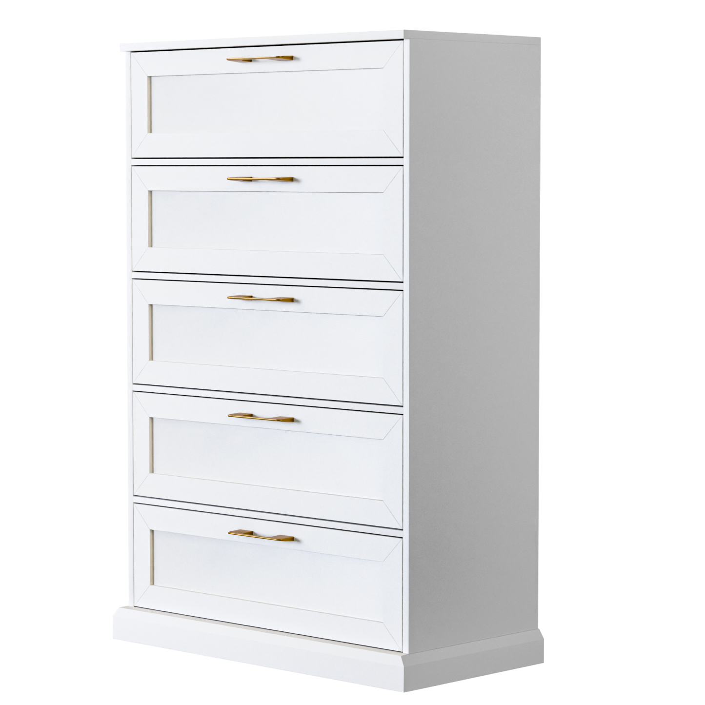 5 Drawer Dresser, 47" Tall Dressers for Bedroom with Anti-Tip Device, Black Dresser Modern Storage Closet with Handle for Hallway,Entryway