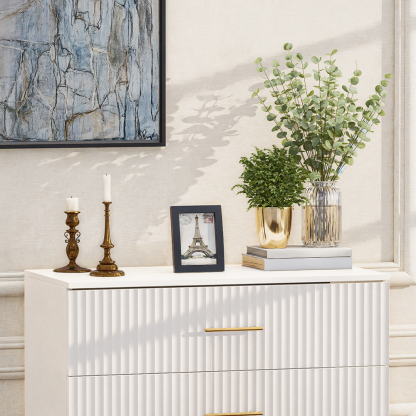 Dresser for Bedroom with 5 Drawers, Black Chest of Drawers with Handle for Bedroom, Hallway 31.5 x 15.7 x 47.2 Inch