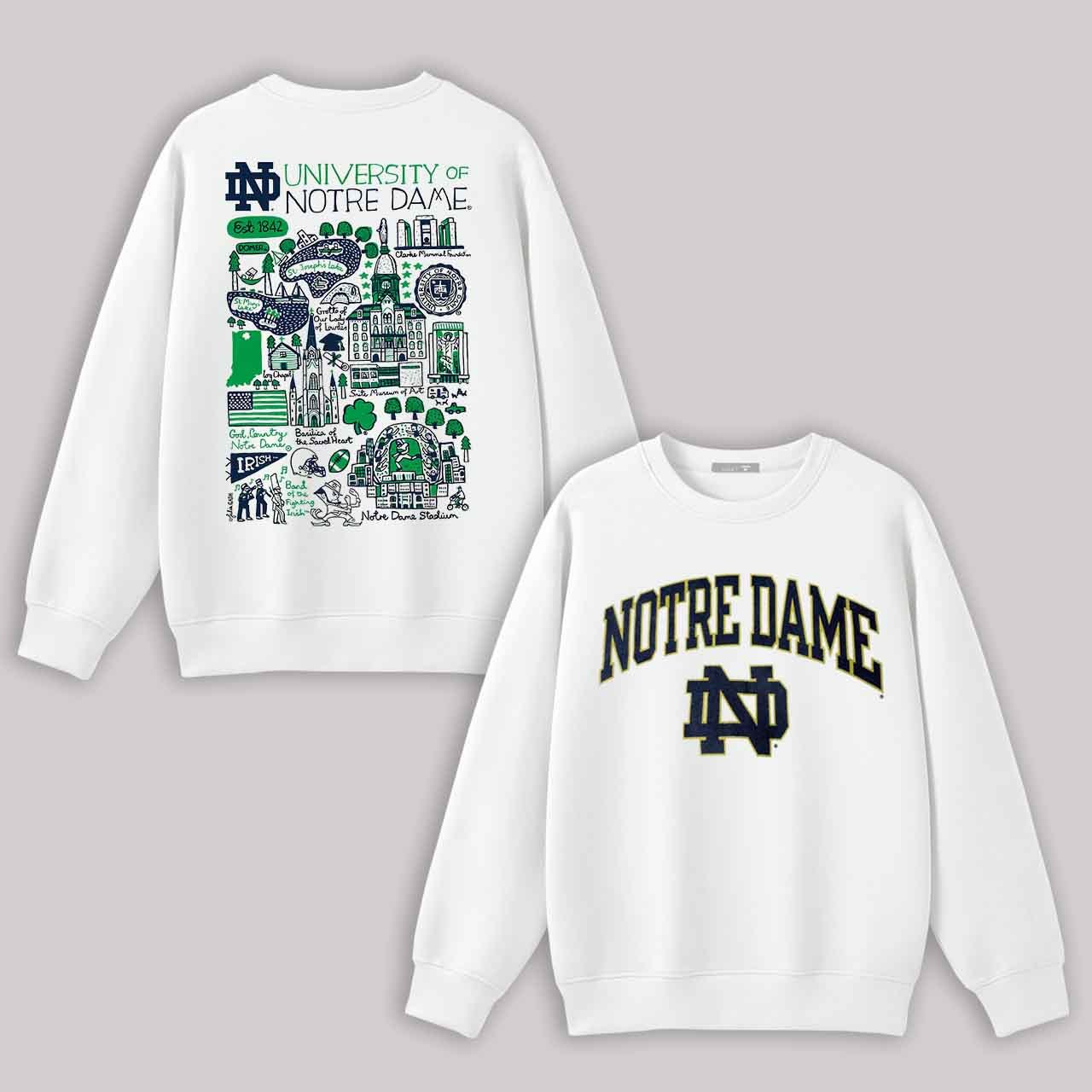 University of Notre Dame Printed Fleece-lined Unisex Sweatshirt