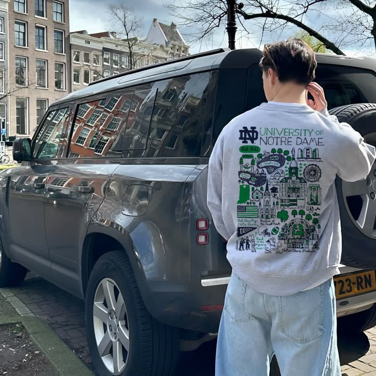 University of Notre Dame Printed Fleece-lined Unisex Sweatshirt