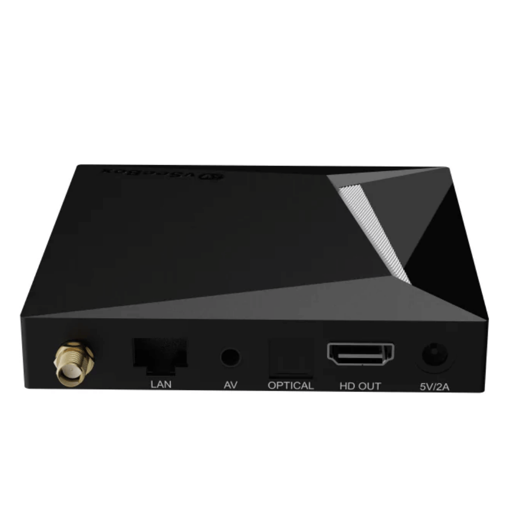 vSeeBox V5 Pro Android TV Box with No Subscription Fees | 8K Streaming & Voice Remote – vSeeBox