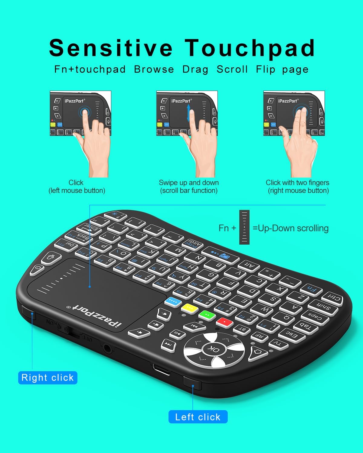 Mini backlit keyboard
