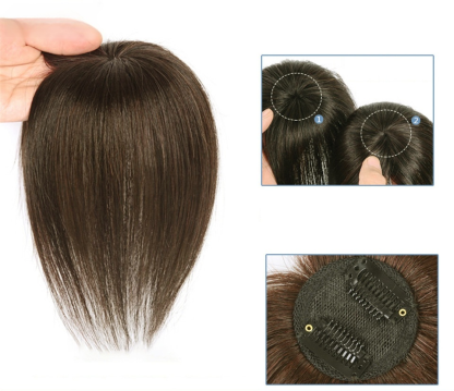 🦰Natural Lightweight Full Real Hair Headpiece Wig Piece, Cover gray hair/addition volume in 10 seconds, blends naturally without being noticeable