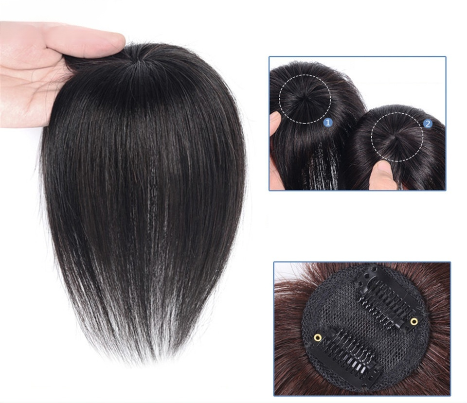 🦰Natural Lightweight Full Real Hair Headpiece Wig Piece, Cover gray hair/addition volume in 10 seconds, blends naturally without being noticeable