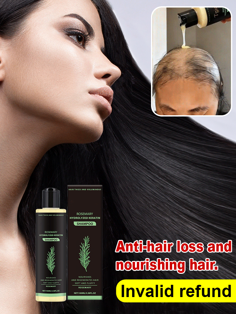 🌿 Rosemary extract + hydrolyzed keratin activate dormant hair follicles, stop hair loss, and promote thicker and longer new hair.