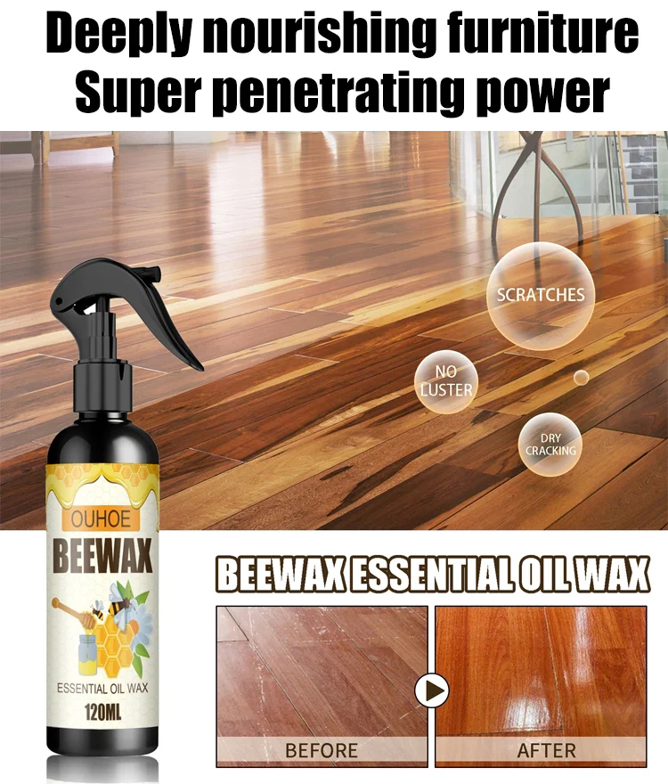 Furniture refurbish beeswax spray✨One spray brightens, say goodbye to dullness and lack of shine, revealing a natural, soft glow