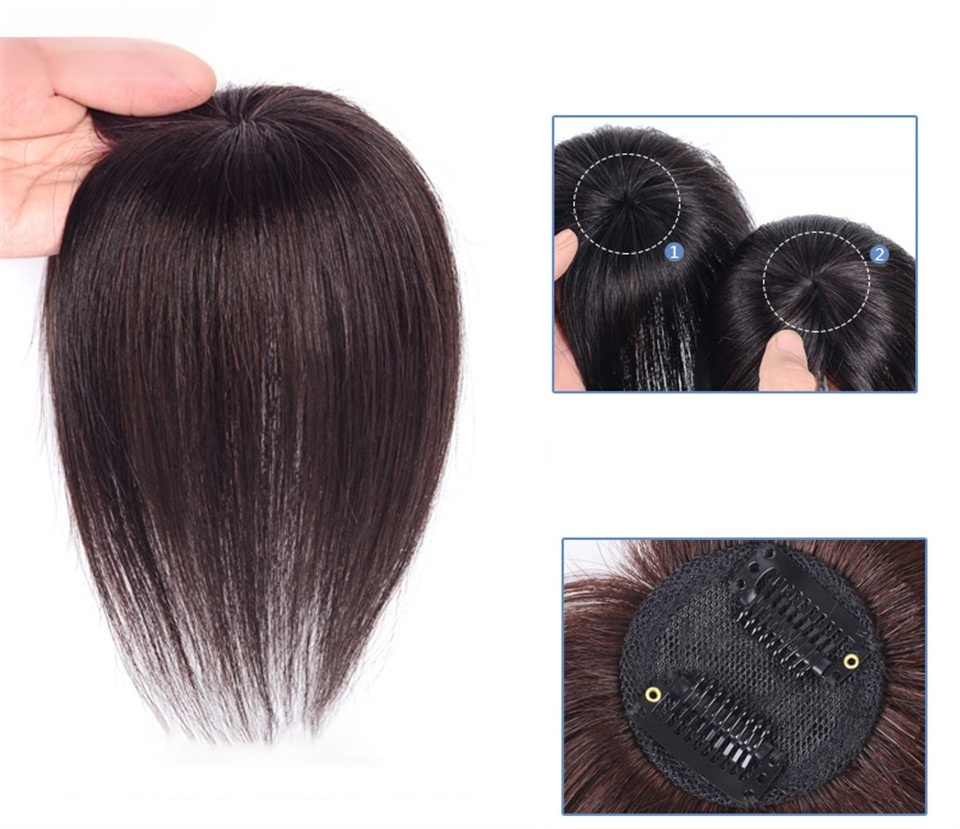 🦰Natural Lightweight Full Real Hair Headpiece Wig Piece, Cover gray hair/addition volume in 10 seconds, blends naturally without being noticeable