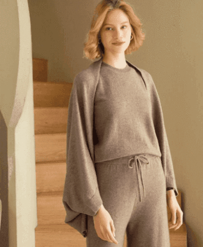 Cashmere Warm Shawl Scarf Dual Purpose Cardigan