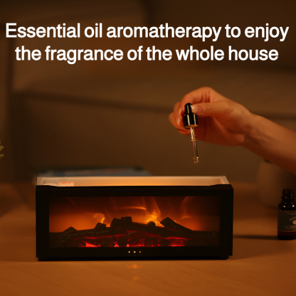 Desktop cool simulation fireplace flame aromatherapy machine creative humidifier