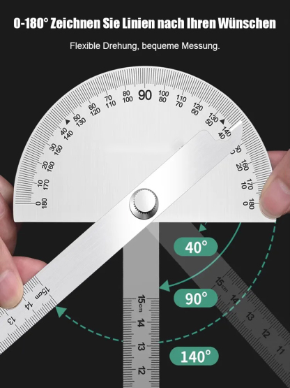 【Tragbar und präzise】Edelstahl-Einarmwinkelmesser