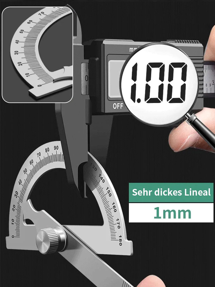 【Tragbar und präzise】Edelstahl-Einarmwinkelmesser