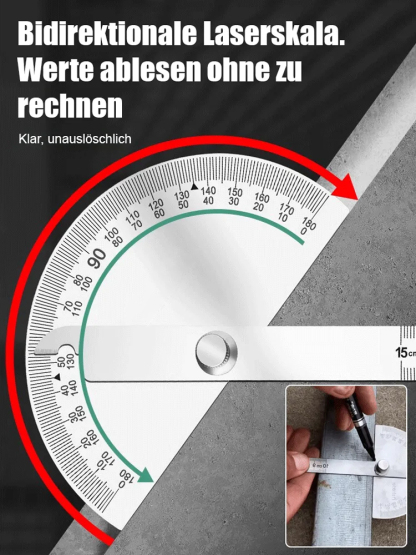 【Tragbar und präzise】Edelstahl-Einarmwinkelmesser