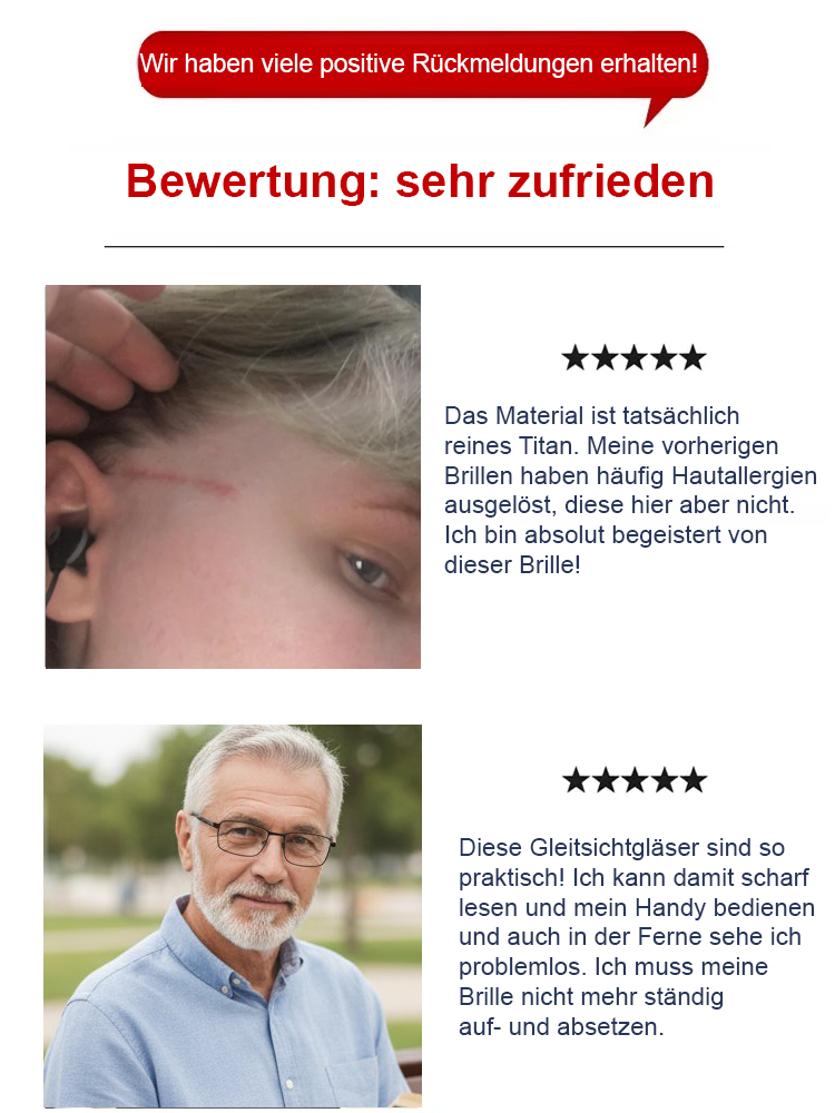 Multifunktionale Brille – Schluss mit dem lästigen Brillenglaswechsel! Diese Brille ist perfekt für alles: Computerarbeit, Lesen und Outdoor-Aktivitäten!