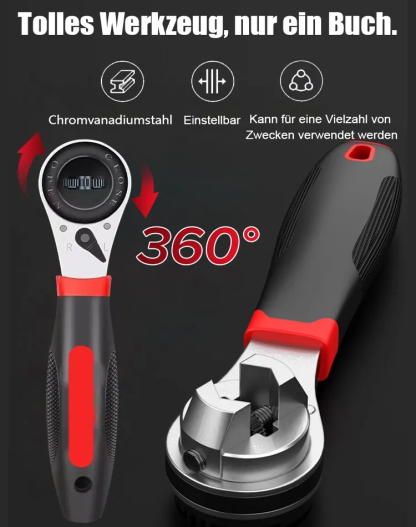 Verstellbarer Ratschen-Mehrgrößenschlüssel