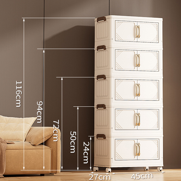  🌟【Montagefreier Faltschrank – Ihr perfekter Ordnungshelfer】In 3 Sekunden aufgeklappt ⏱️, problemlose Montage！