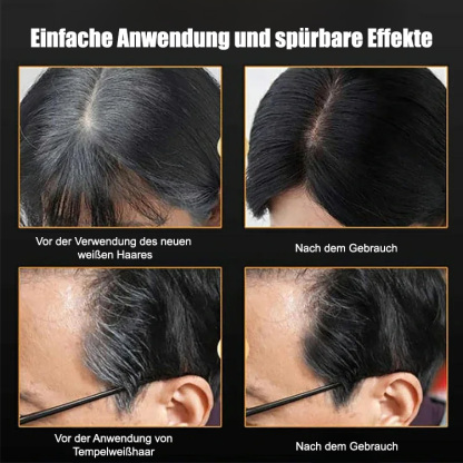 Graue Haare abdecken, ohne das Haar zu schädigen, schöner Haarstab.