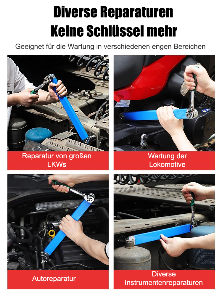 Multifunktionaler Verlängerungsschlüssel mit Ratsche