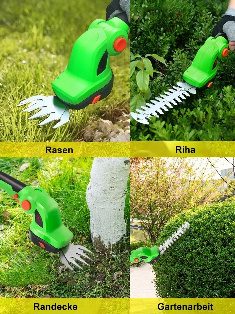 【Kein Stromanschluss erforderlich】Ultraleichte, tragbare elektrische Heckenschere