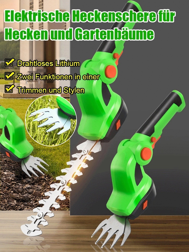 【Kein Stromanschluss erforderlich】Ultraleichte, tragbare elektrische Heckenschere