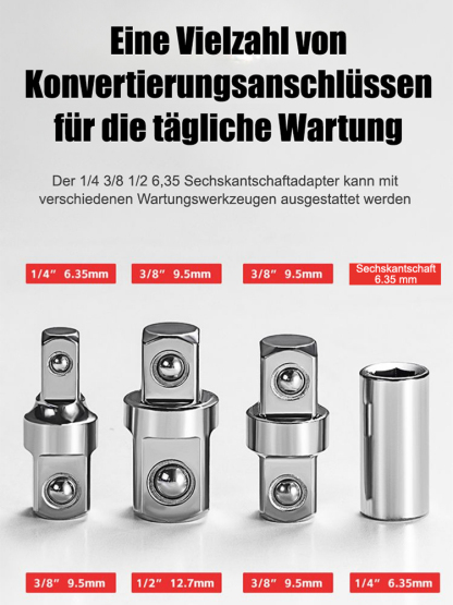 Multifunktionaler Verlängerungsschlüssel mit Ratsche