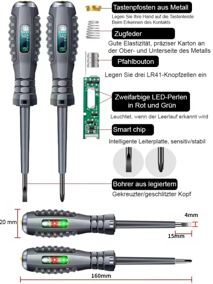 Farblichtstift mit hoher Helligkeit Schraubendreher