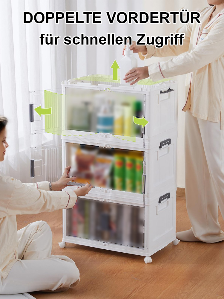  🌟【Montagefreier Faltschrank – Ihr perfekter Ordnungshelfer】In 3 Sekunden aufgeklappt ⏱️, problemlose Montage！