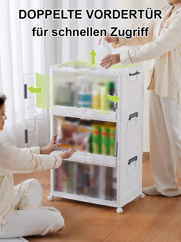  🌟【Montagefreier Faltschrank – Ihr perfekter Ordnungshelfer】In 3 Sekunden aufgeklappt ⏱️, problemlose Montage！