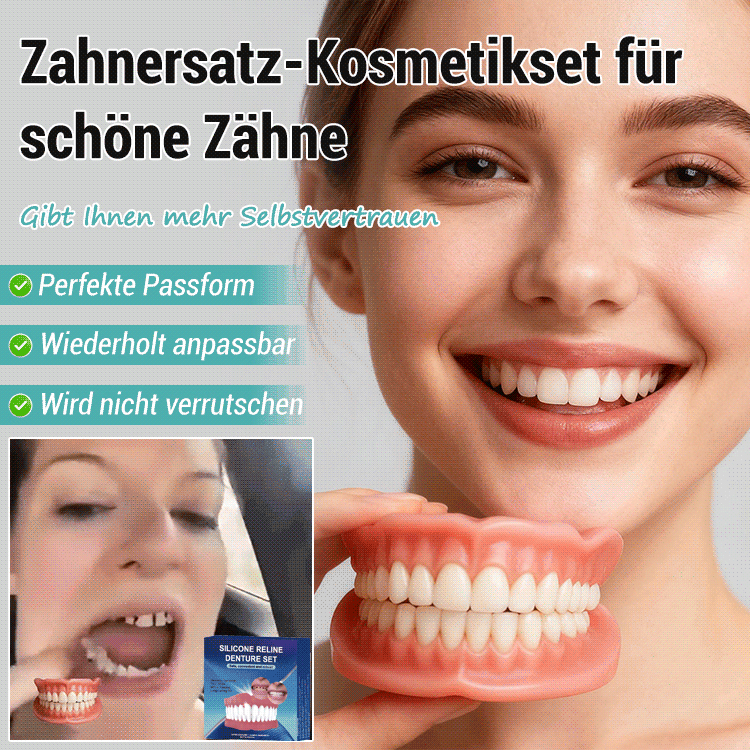 【3-in-1】Zahnersatz-Verschönerungsset 📦,zuerst anprobieren, überzeugen und dann ohne Sorge bezahlen