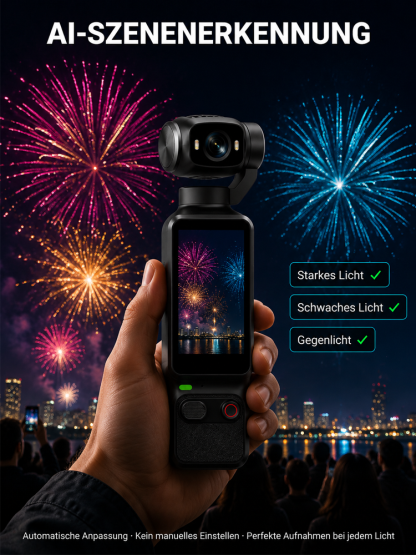 【Schluss mit schweren Kameras und verwackelten Smartphone-Videos.】Mini 3-Achsen Gimbal-Kamera – Profi-Videos im Taschenformat 🎬🎒