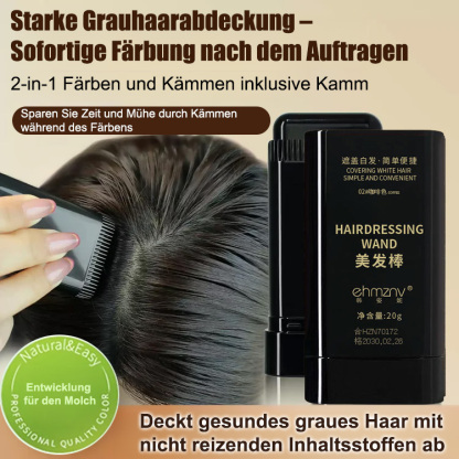 Graue Haare abdecken, ohne das Haar zu schädigen, schöner Haarstab.