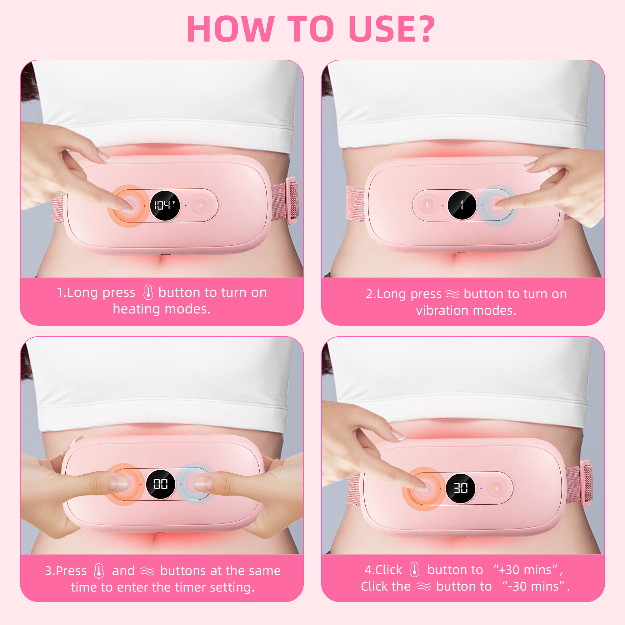 Portable Heating Pad Period Cramps