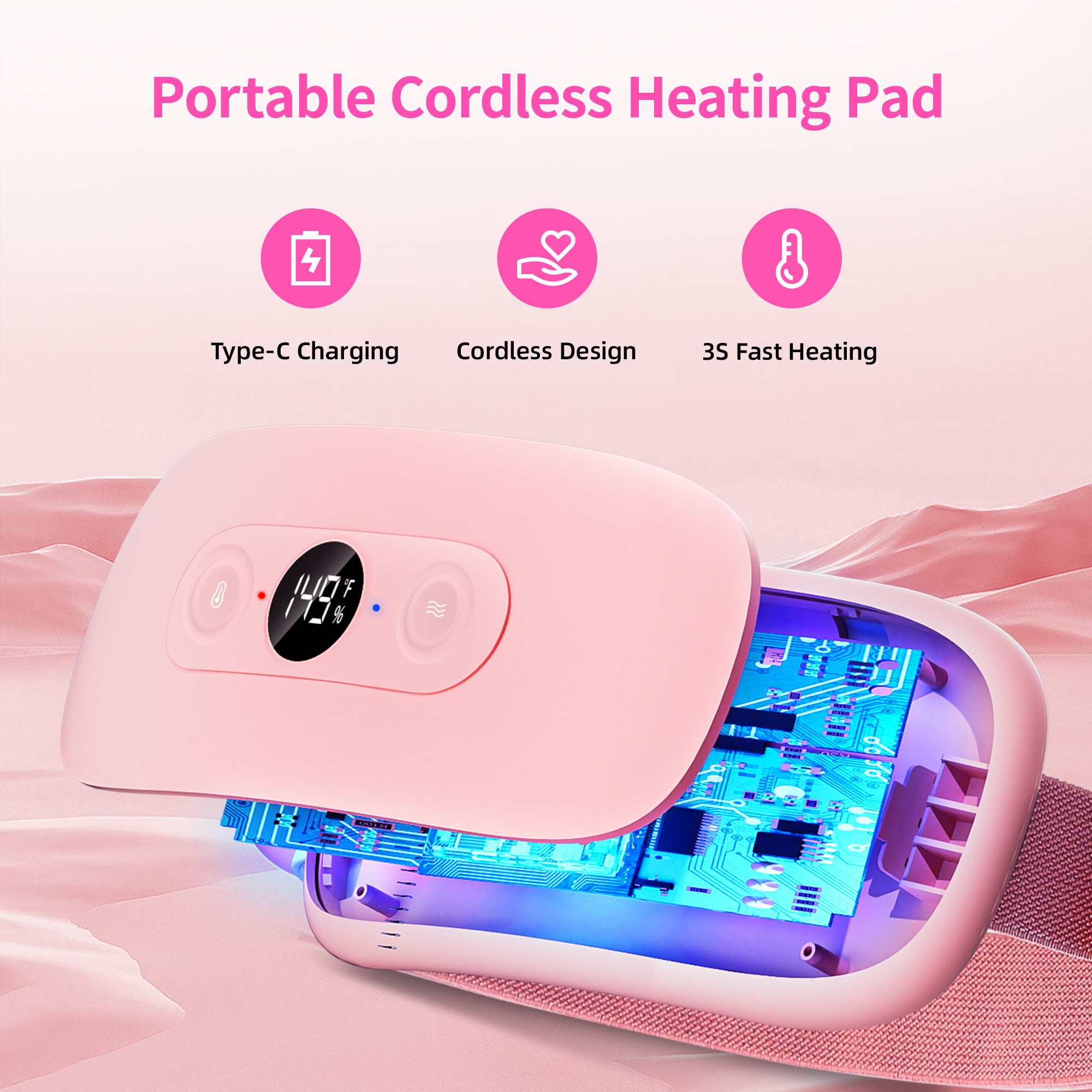 Portable Heating Pad Period Cramps