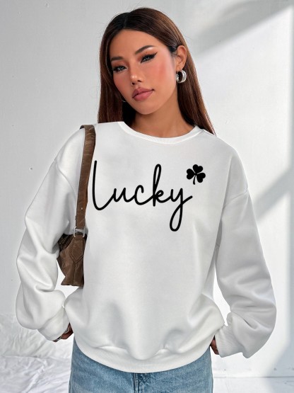 Damen Casual Sweatsuit mit Pockets und Fleece