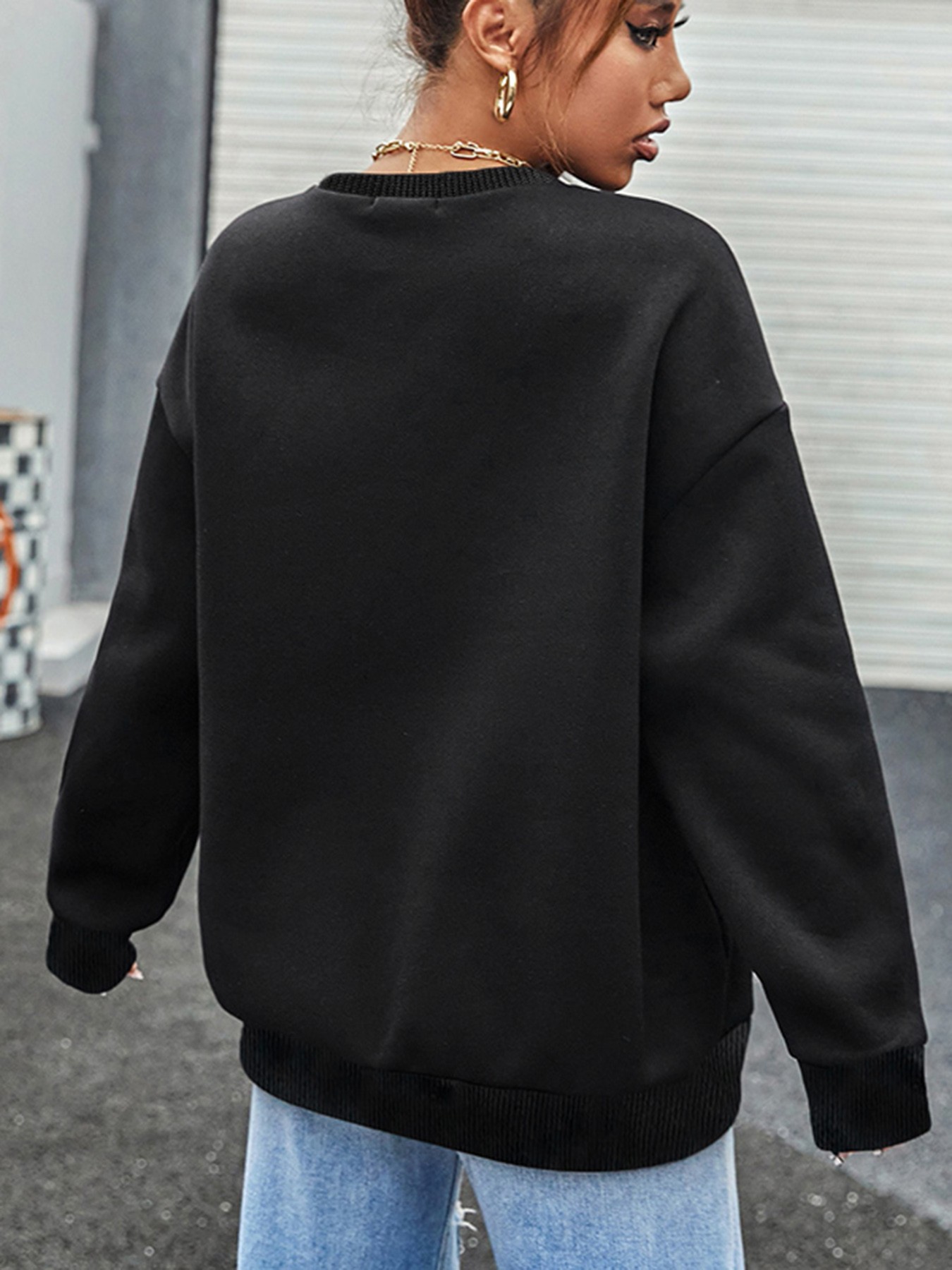 Damen Casual Sweatsuit mit Pockets und Fleece
