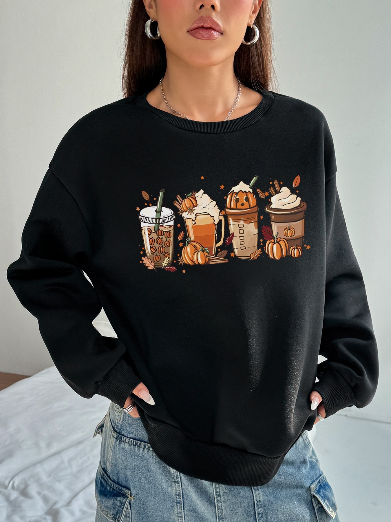 Damen Casual Sweatsuit mit Pockets und Fleece