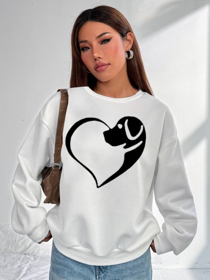 Damen Casual Sweatsuit mit Pockets und Fleece
