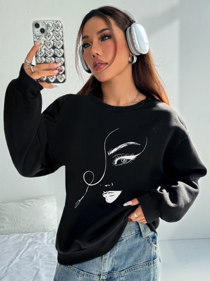 Damen Casual Sweatsuit mit Pockets und Fleece