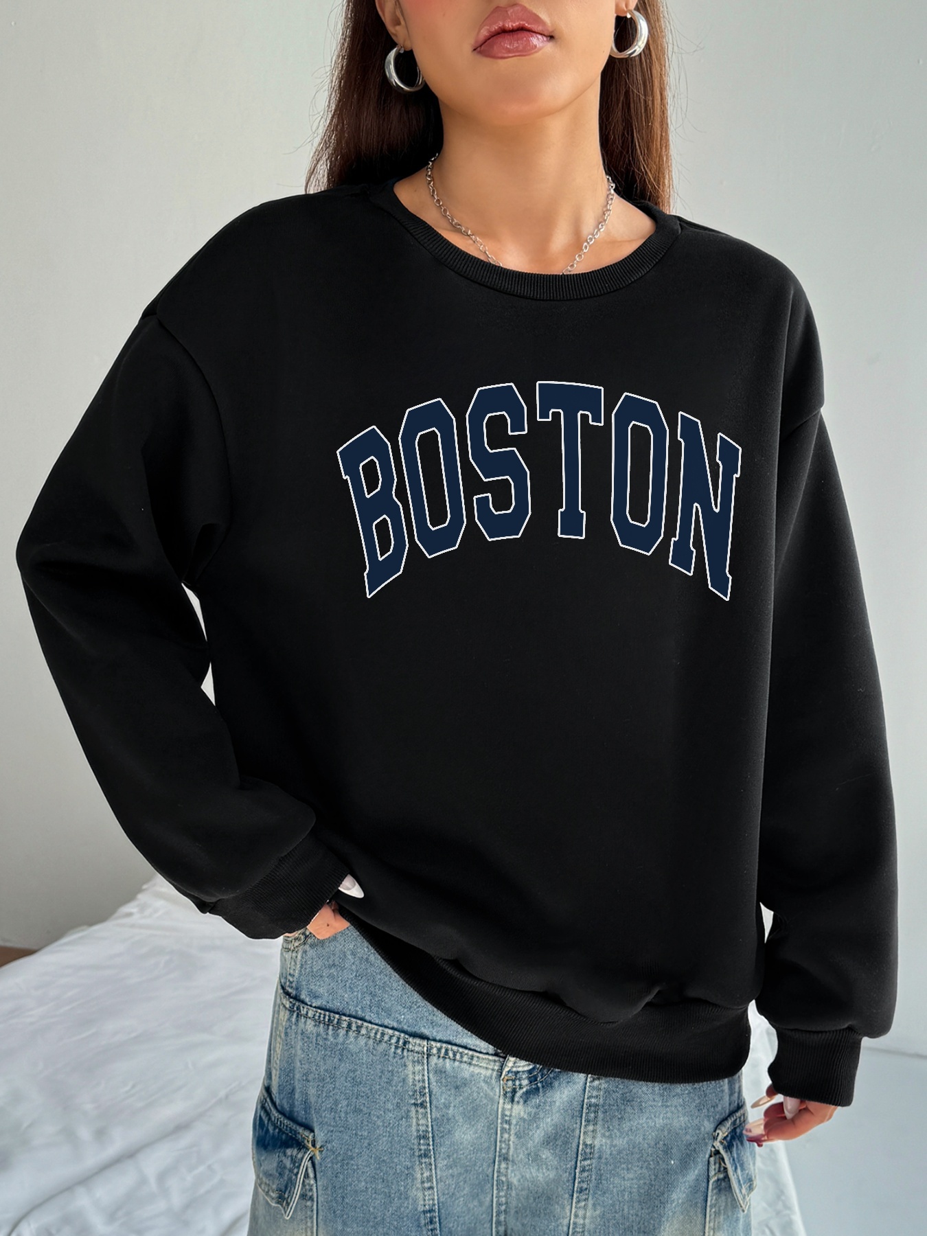 Damen Casual Sweatsuit mit Pockets und Fleece