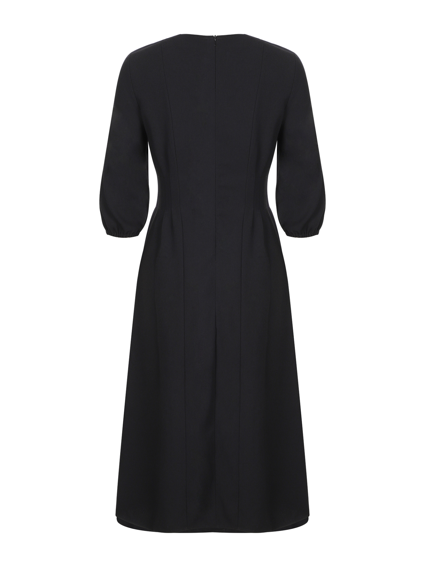 LAPA Women's Elegant V-Neck Midi Dress Party Dress Half Sleeve A-Line Dress