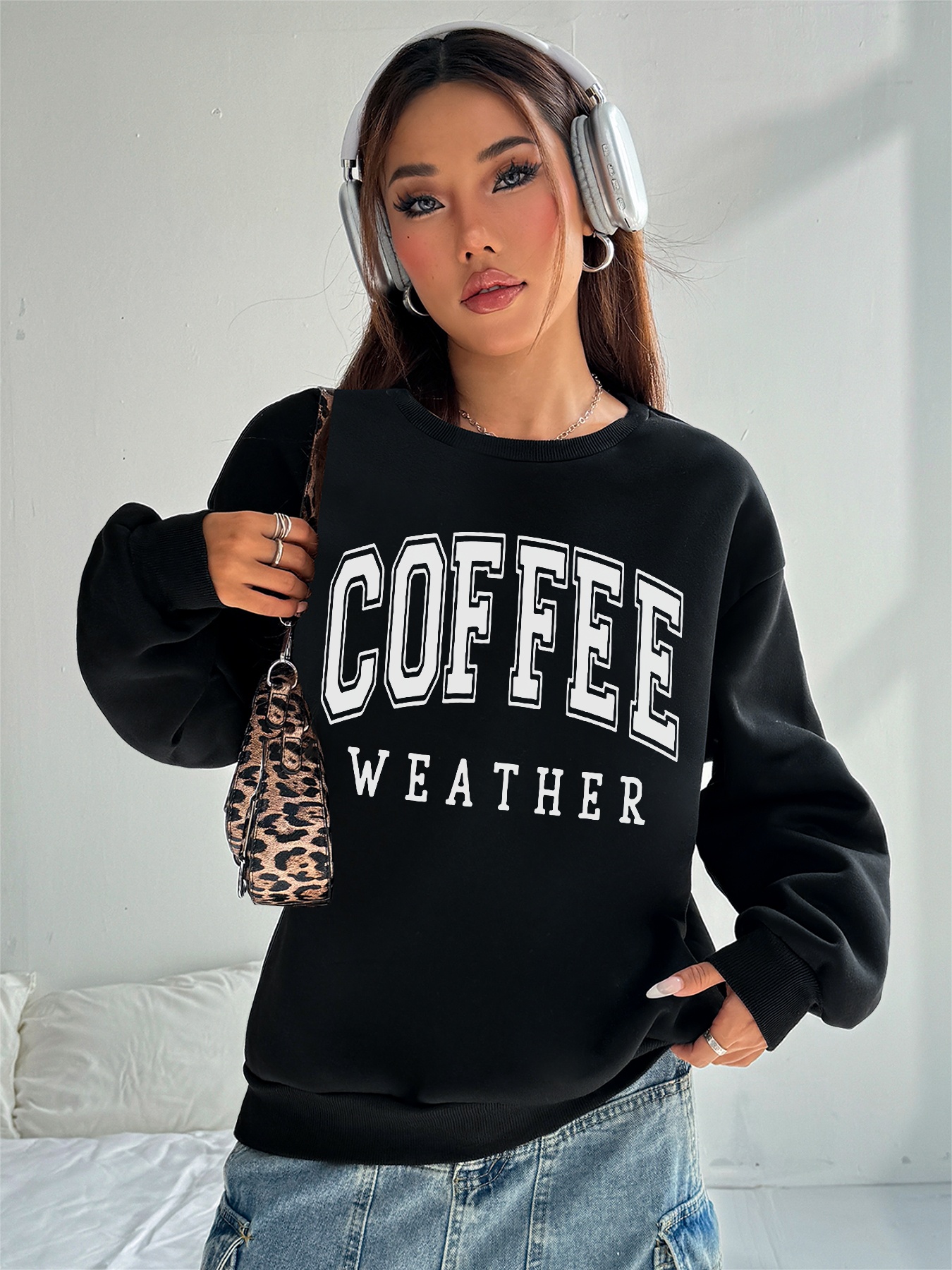 Damen Casual Sweatsuit mit Pockets und Fleece
