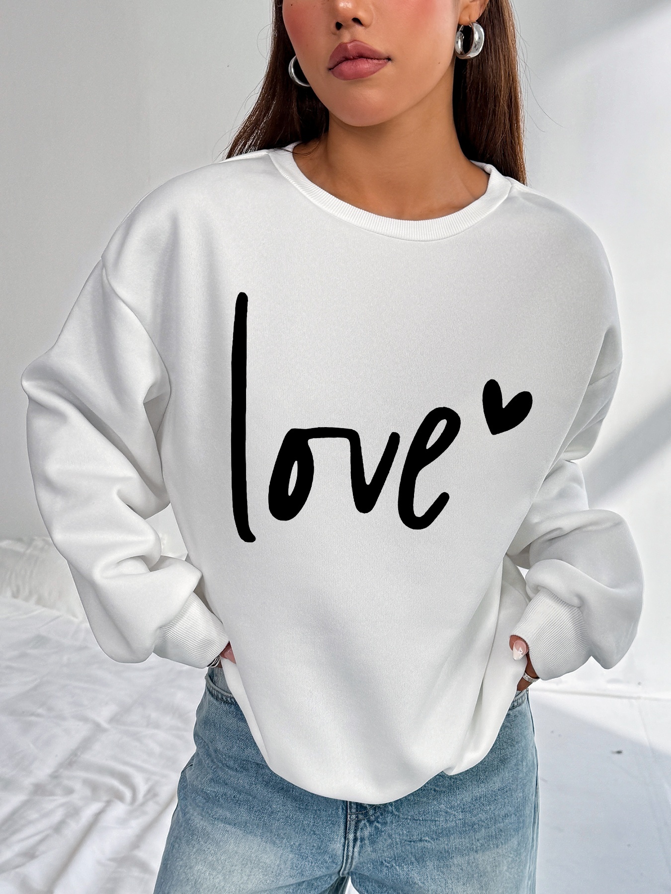 Damen Casual Sweatsuit mit Pockets und Fleece