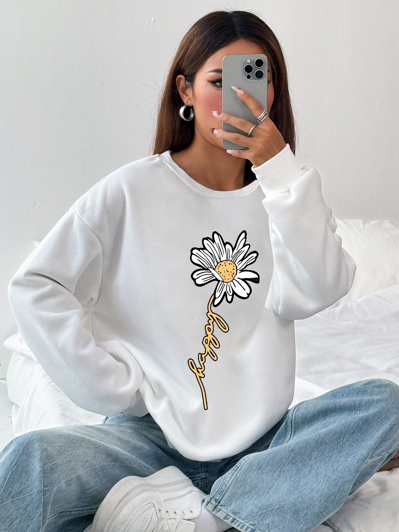 Damen Casual Sweatsuit mit Pockets und Fleece
