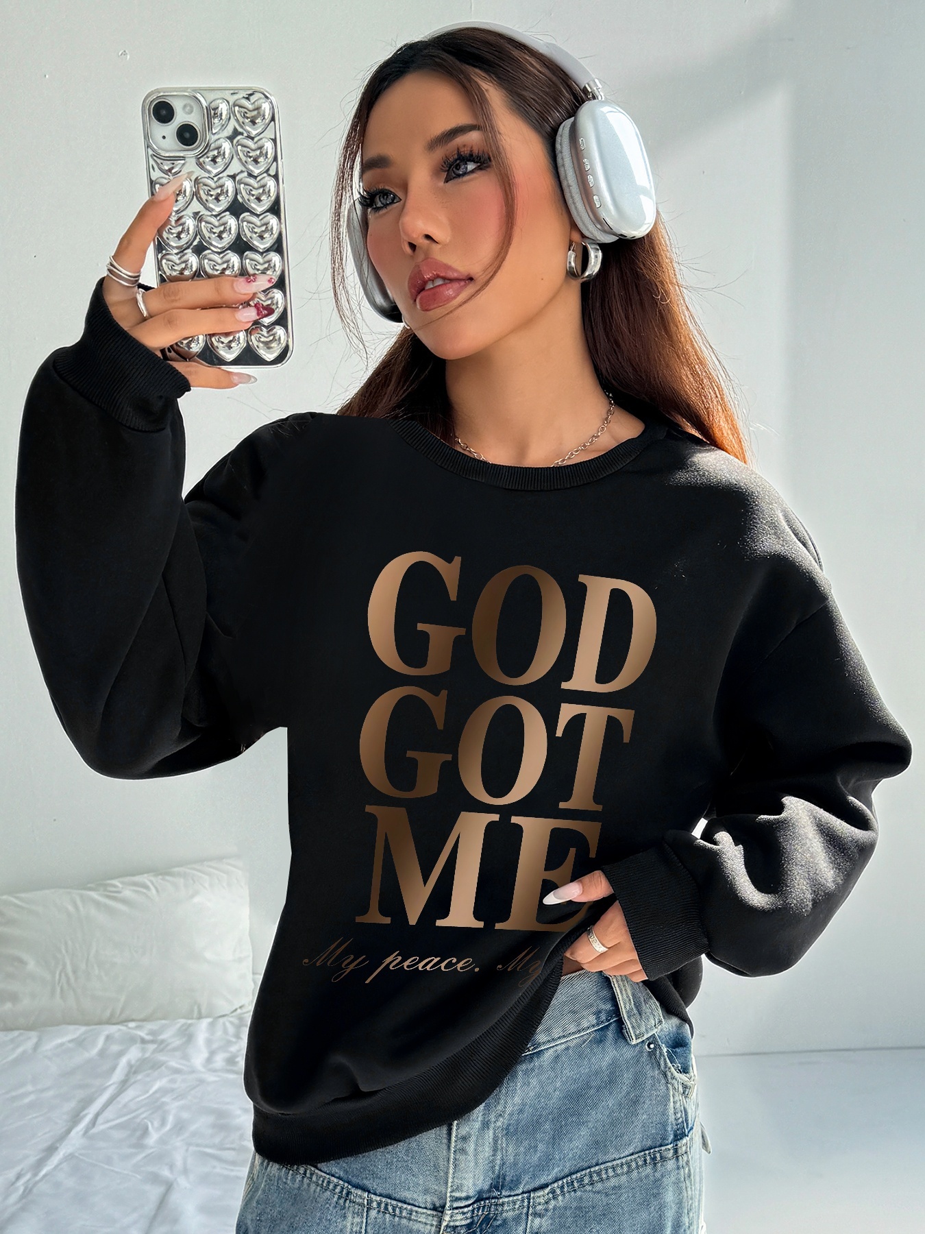 Damen Casual Sweatsuit mit Pockets und Fleece