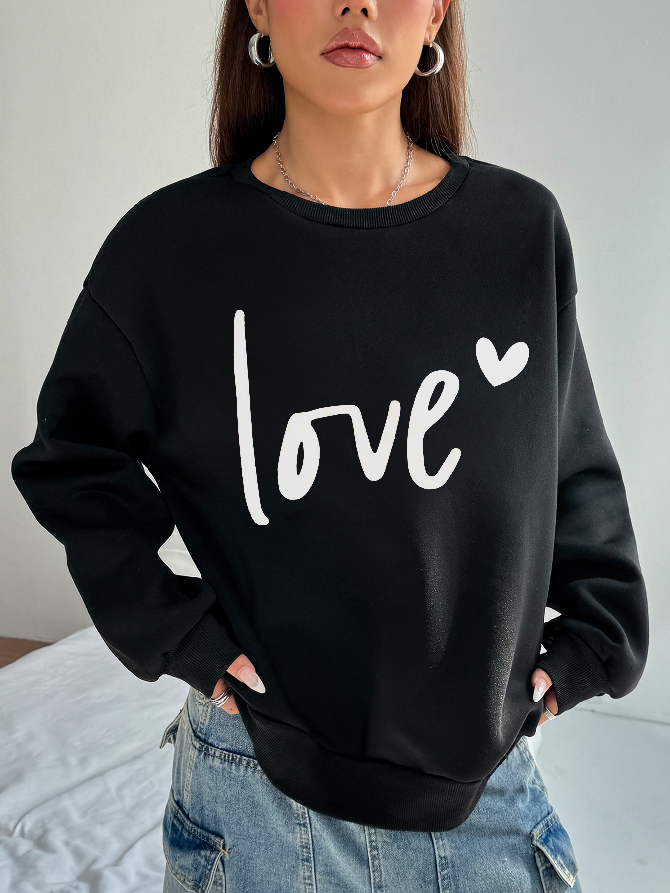 Damen Casual Sweatsuit mit Pockets und Fleece