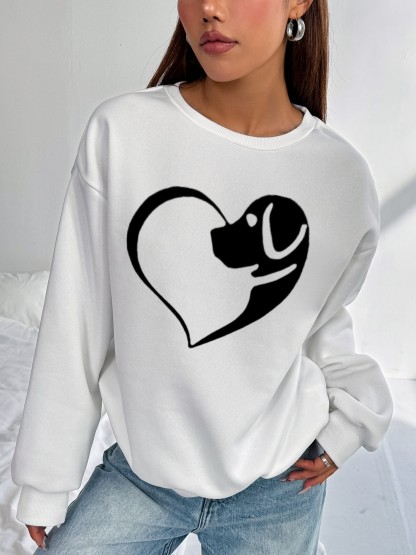 Damen Casual Sweatsuit mit Pockets und Fleece