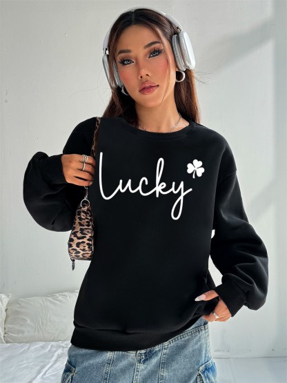Damen Casual Sweatsuit mit Pockets und Fleece