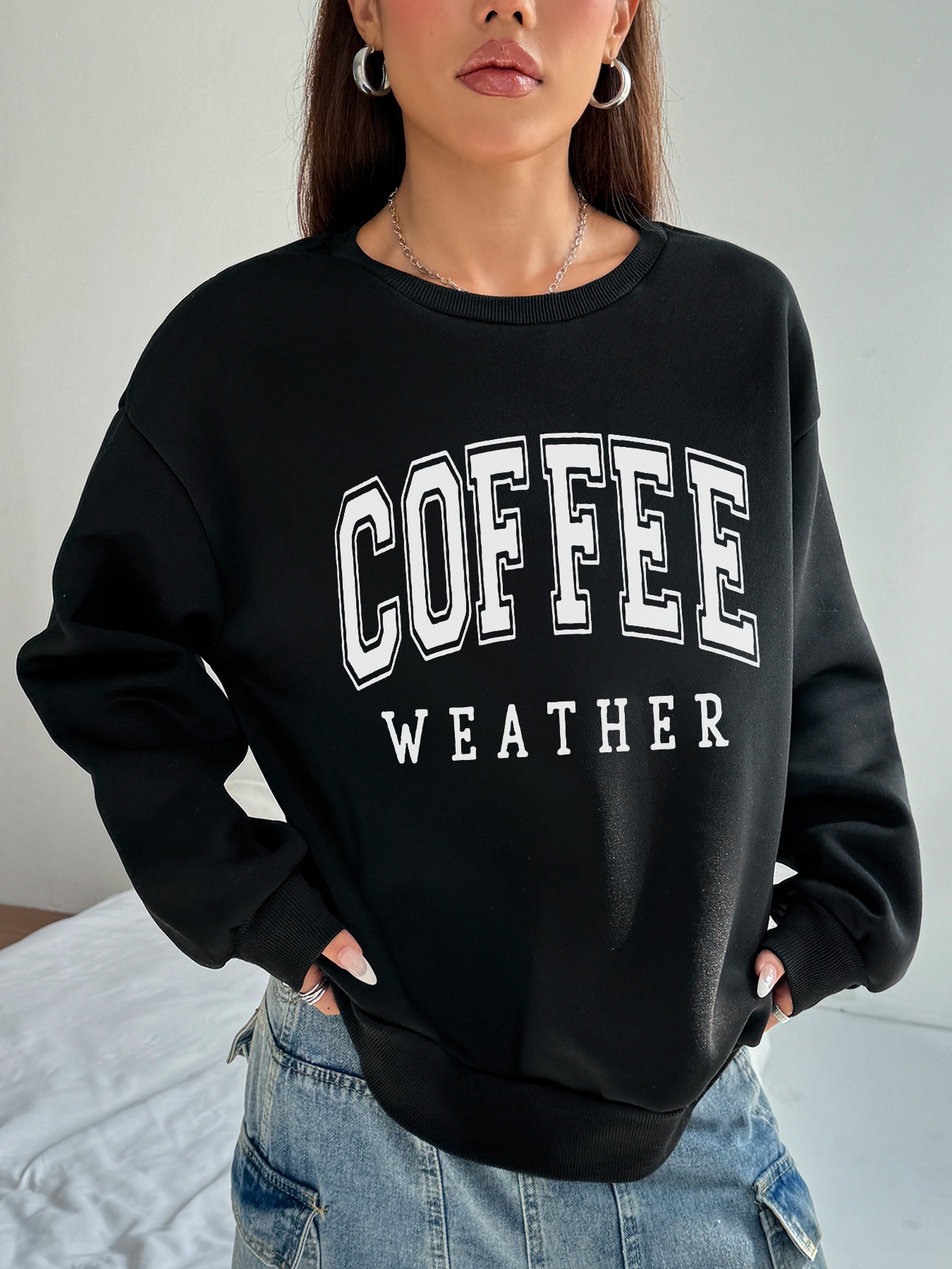 Damen Casual Sweatsuit mit Pockets und Fleece