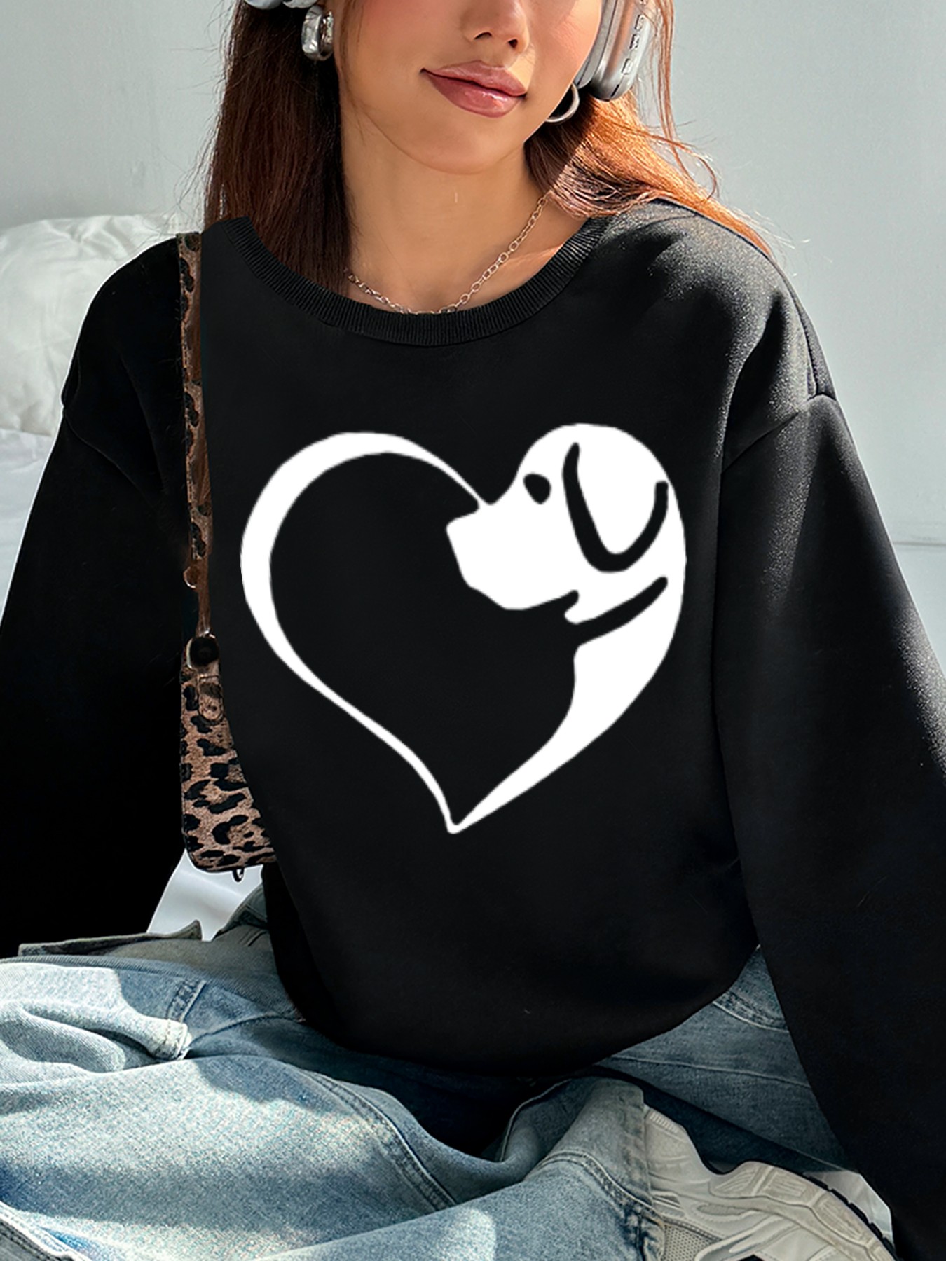Damen Casual Sweatsuit mit Pockets und Fleece