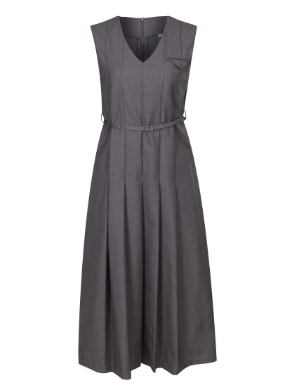 LAPA Women's V-Neck Sleeveless Midi Dress A-Line Dress Elegant Party Dress